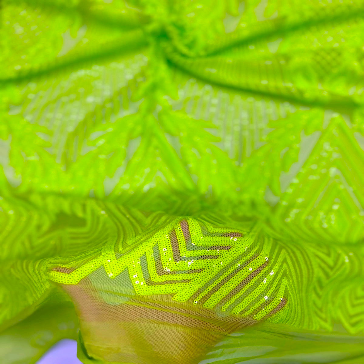 Stretch Sequins Fabric Alpica Geometric