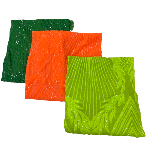 Stretch Sequins Fabric Alpica Geometric