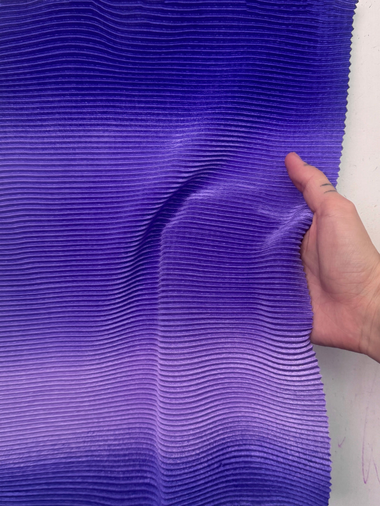 Purple Ombre Pleated Knit