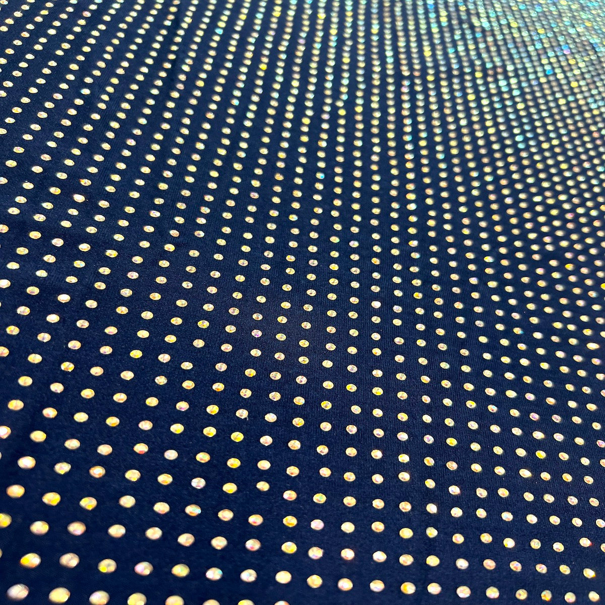 Rhinestone Spandex Fabric Iridescent AB
