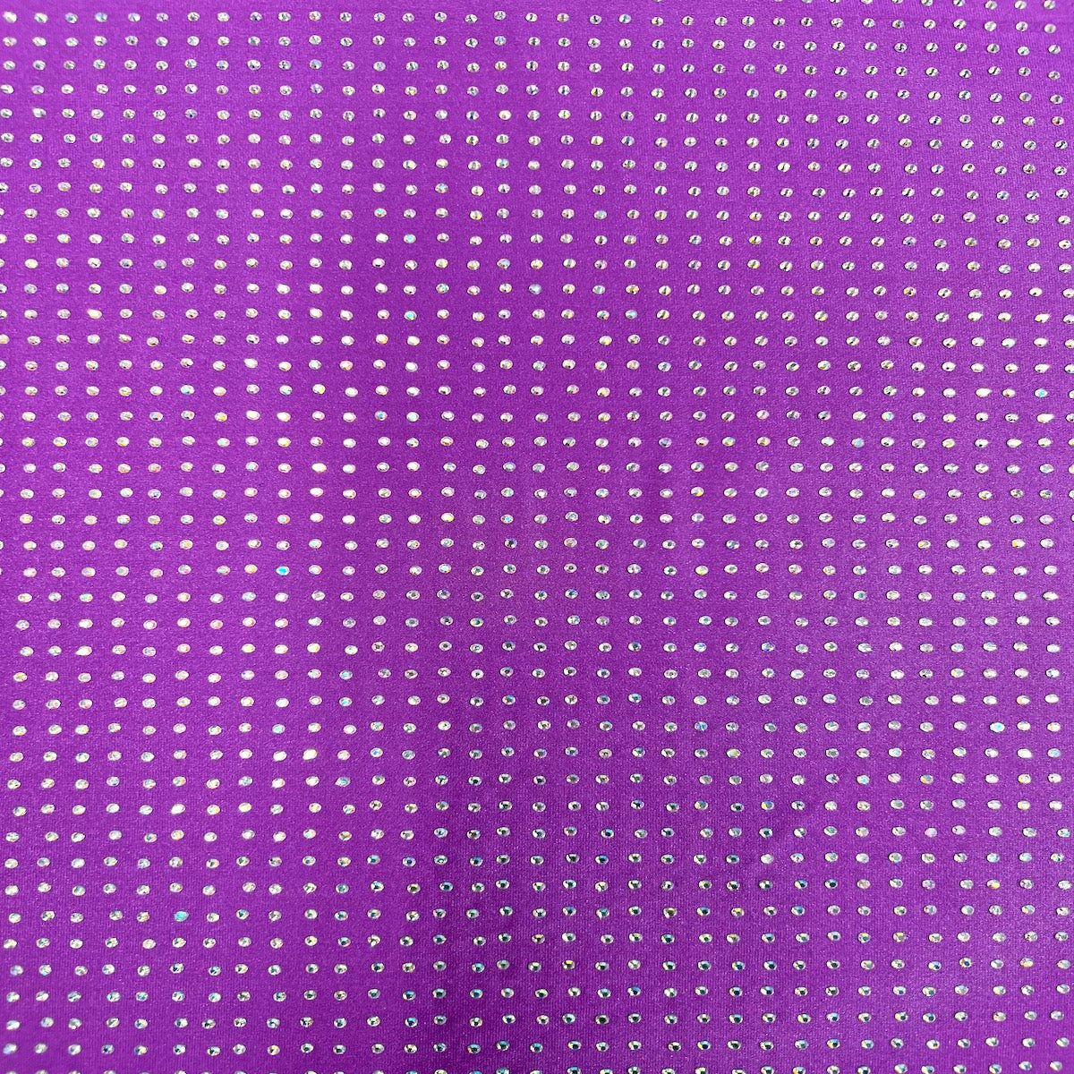 Iridescent AB Rhinestone Spandex Fabric - 85% Polyester 15% Spandex, 54" Width (1 Yard)