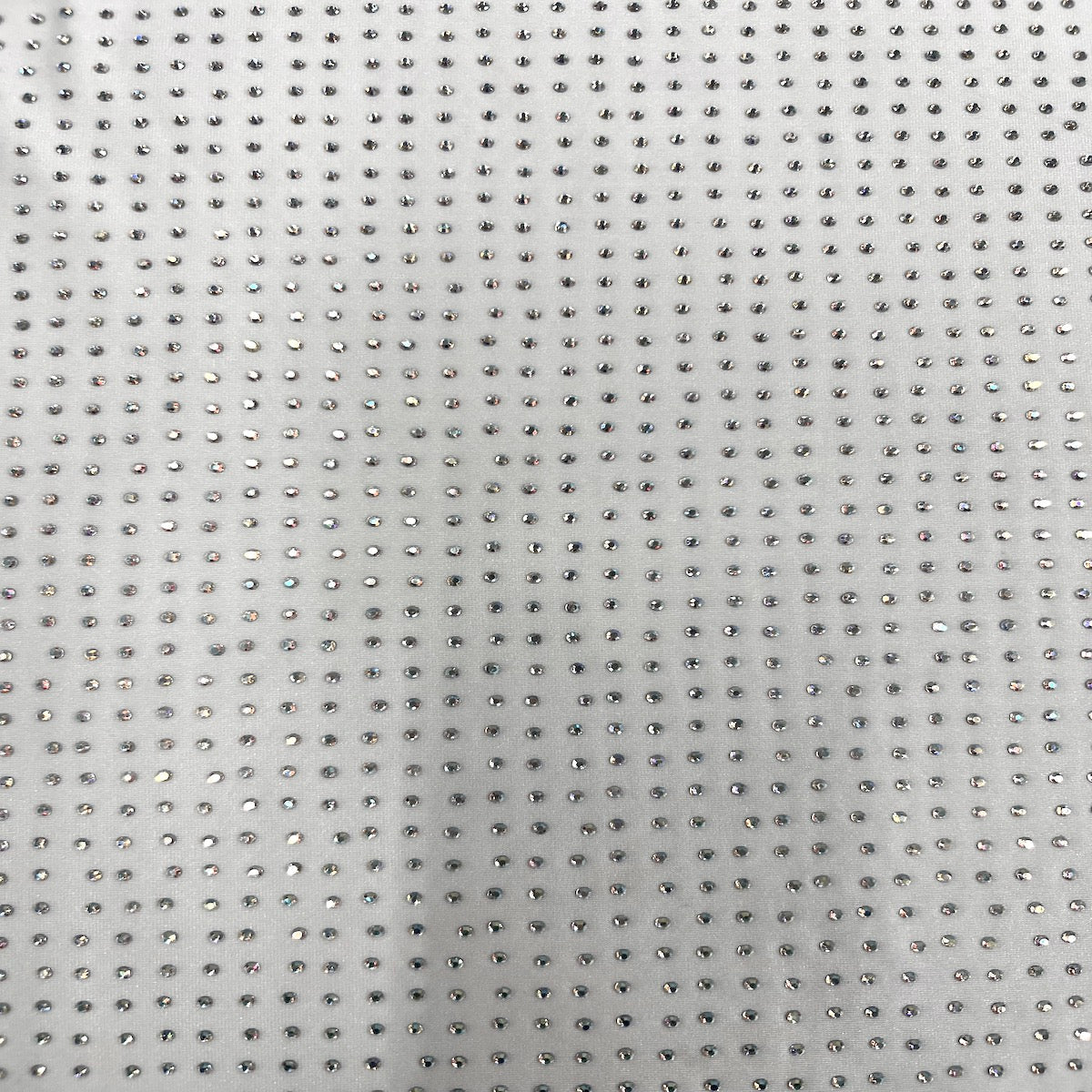 Iridescent AB Rhinestone Spandex Fabric - 85% Polyester 15% Spandex, 54" Width (1 Yard)