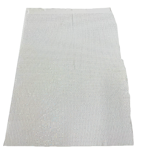 Iridescent AB Rhinestone Spandex Fabric - 85% Polyester 15% Spandex, 54" Width (1 Yard)