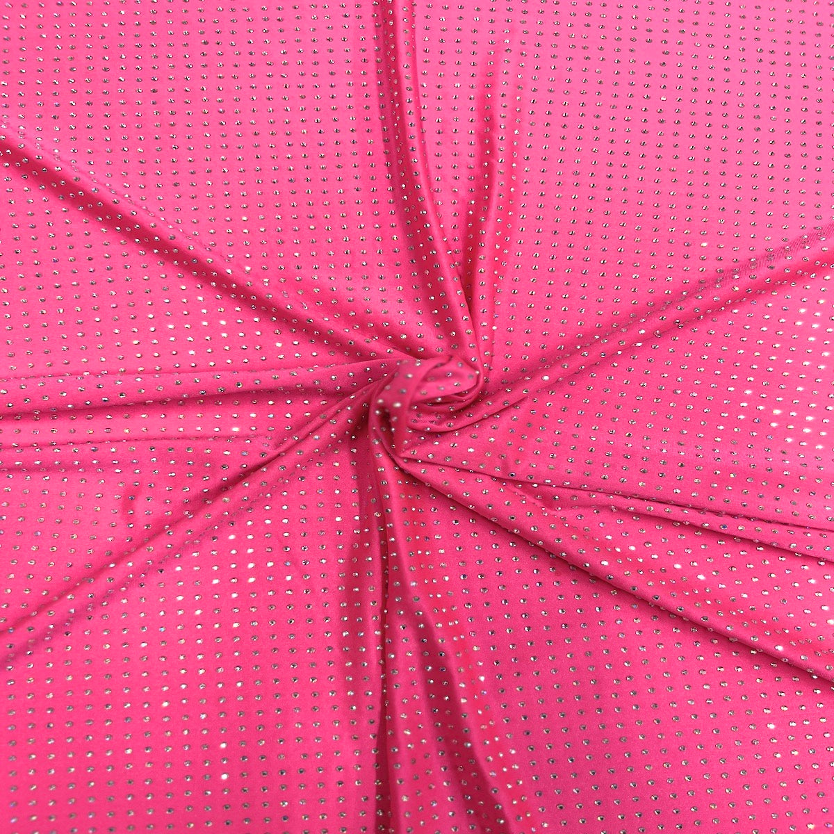 Iridescent AB Rhinestone Spandex Fabric - 85% Polyester 15% Spandex, 54" Width (1 Yard)
