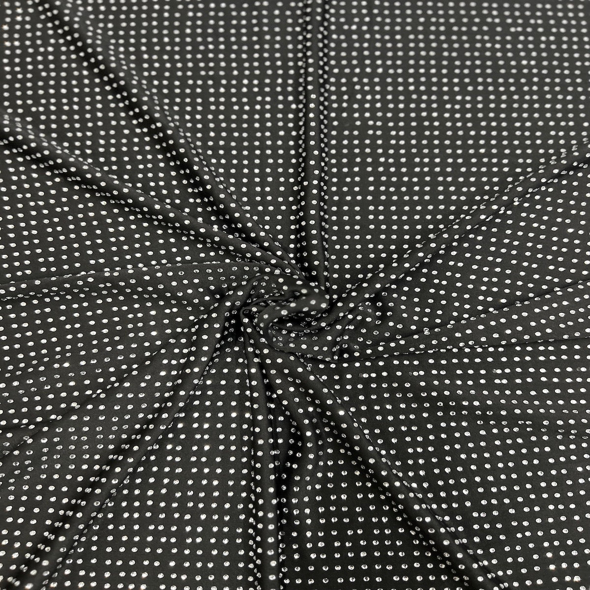 Iridescent AB Rhinestone Spandex Fabric - 85% Polyester 15% Spandex, 54" Width (1 Yard)