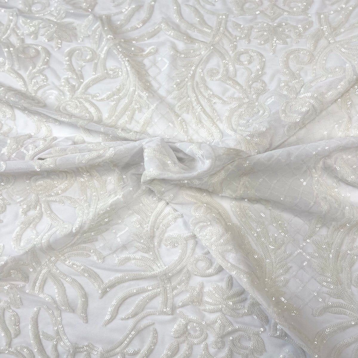 Stretch Sequins Fabric Luna Sequin Mesh