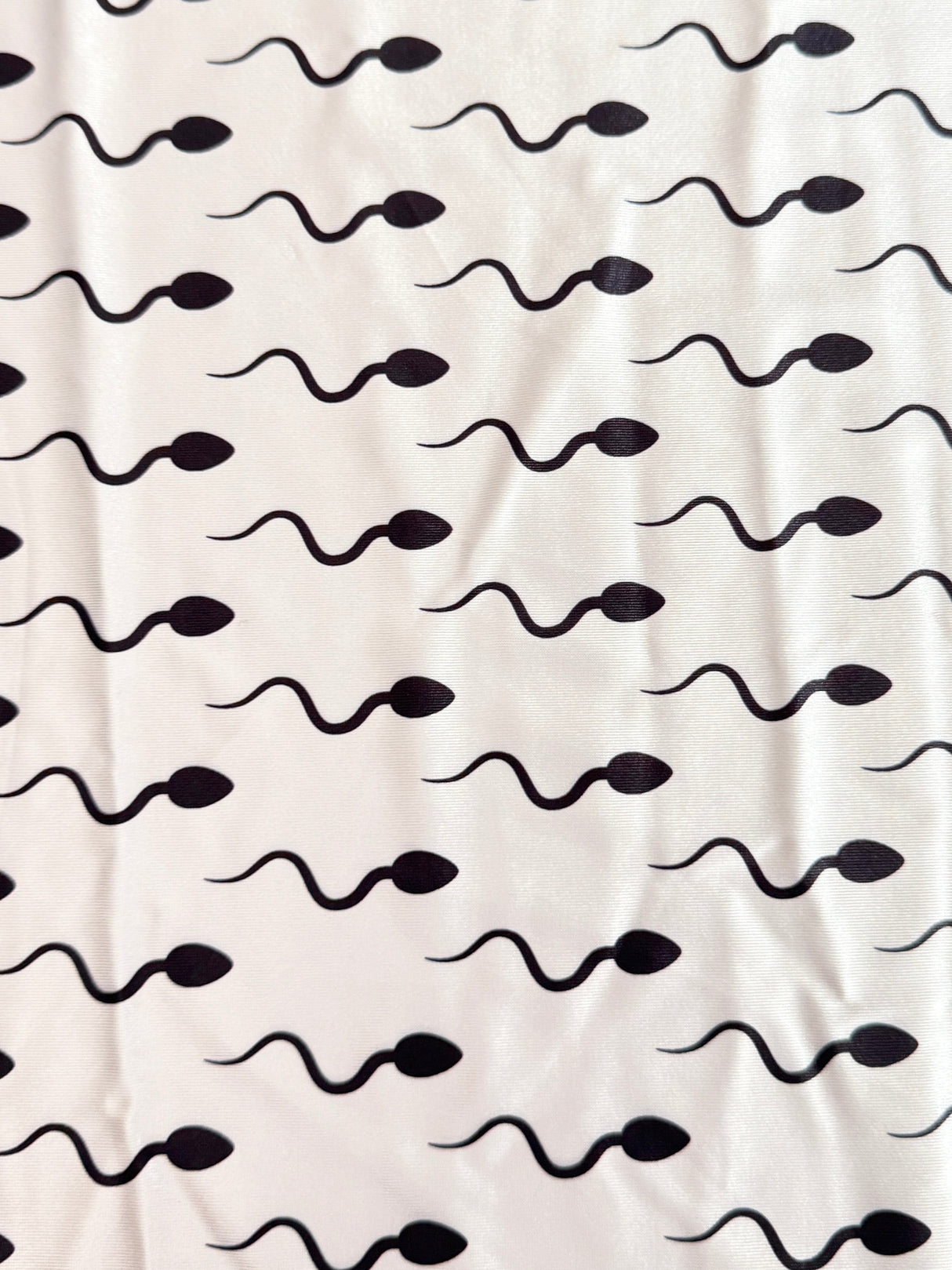 Printed Nylon Spandex White Fastest Swimmer