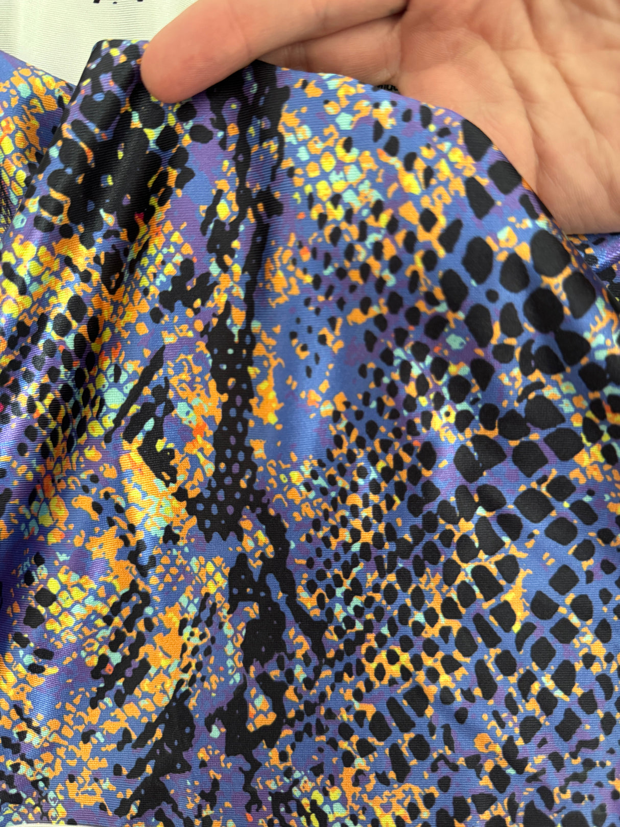 Printed Nylon Spandex Purple Snake