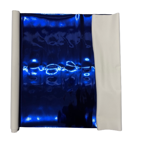 Chrome Reflective Mirror Vinyl Fabric - Silver, 54" Width (1 Yard)