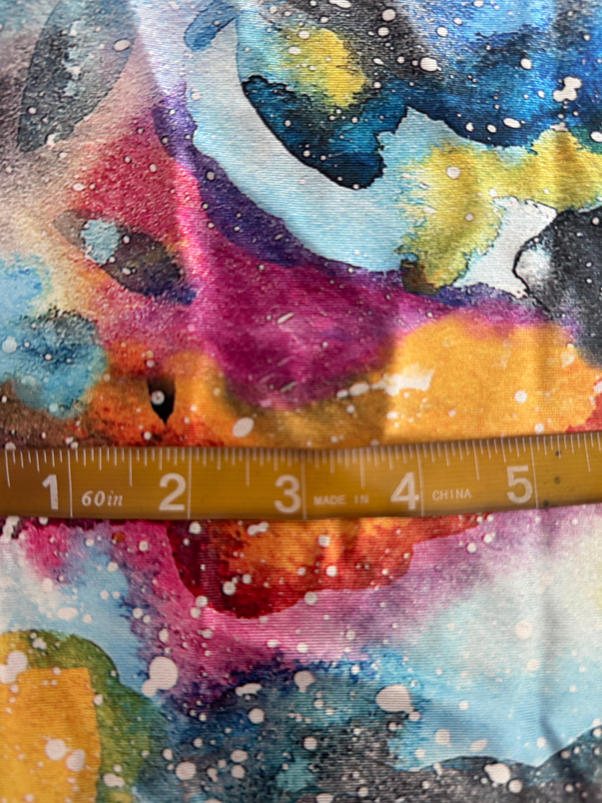 Printed Nylon Spandex Watercolor Galaxy Splash