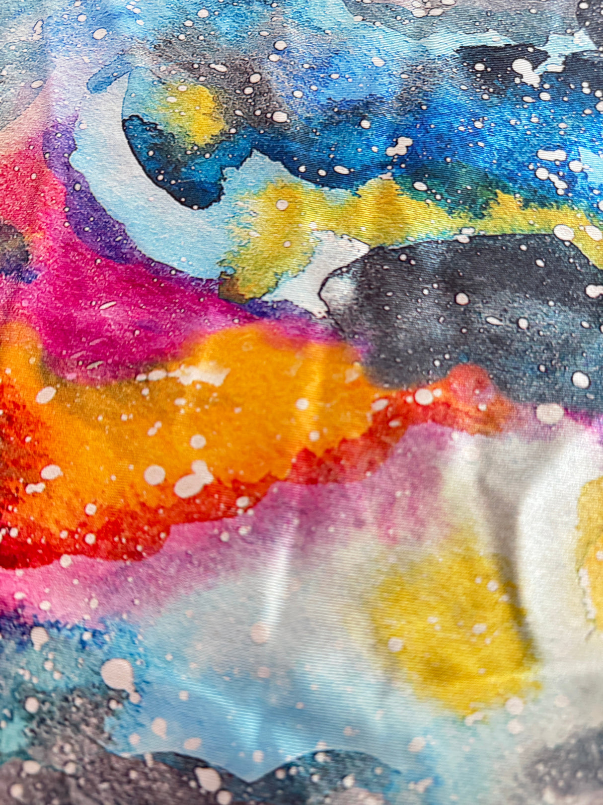 Printed Nylon Spandex Watercolor Galaxy Splash