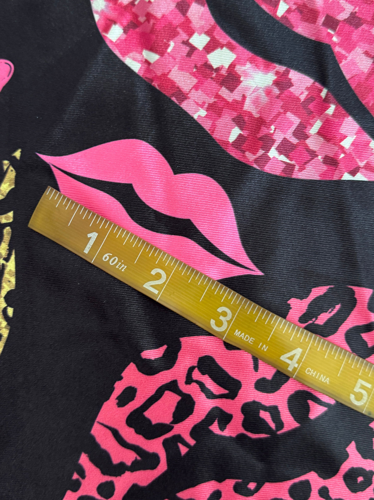 Printed Nylon Spandex Pink Lips