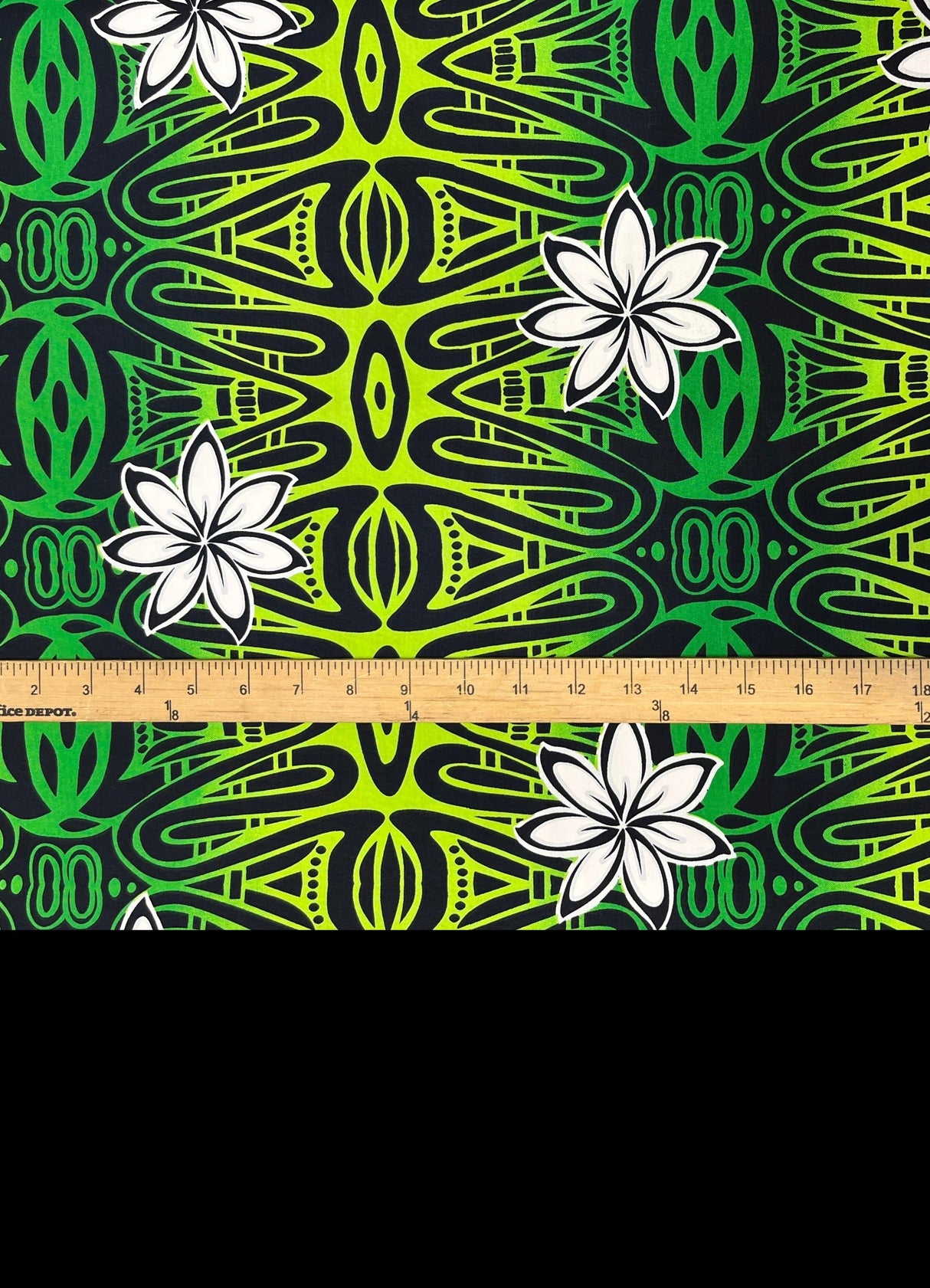Cotton Fabric Tiare Polynesian Geometric Design