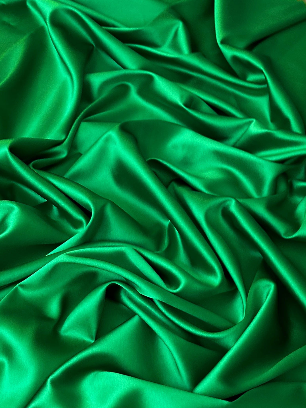 Stretch Crepe Back Satin Emerald Green