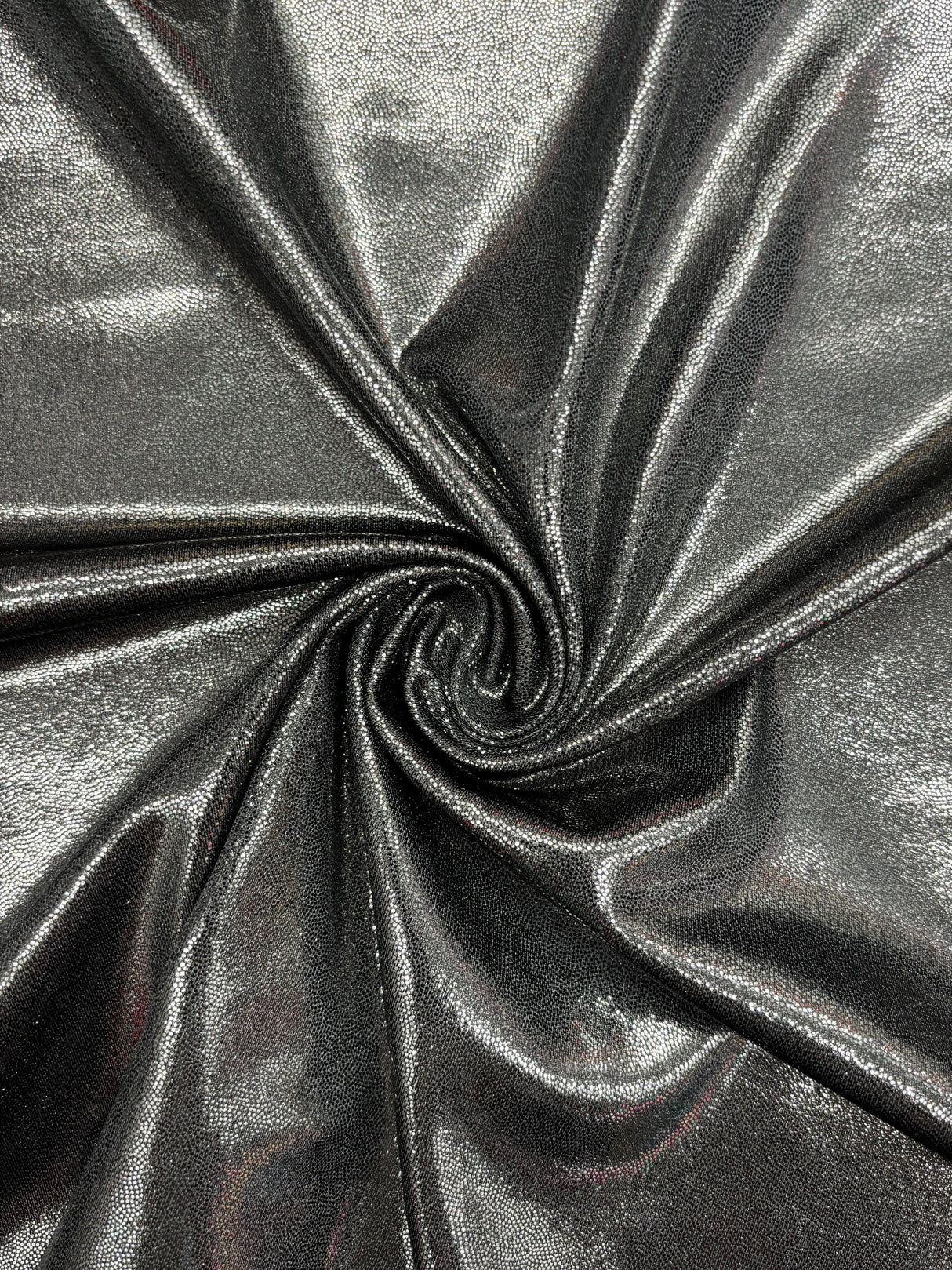 Gun Metal Mystique Spandex Fabric - Gun Metal, Metallic, 60" Width (1 Yard)