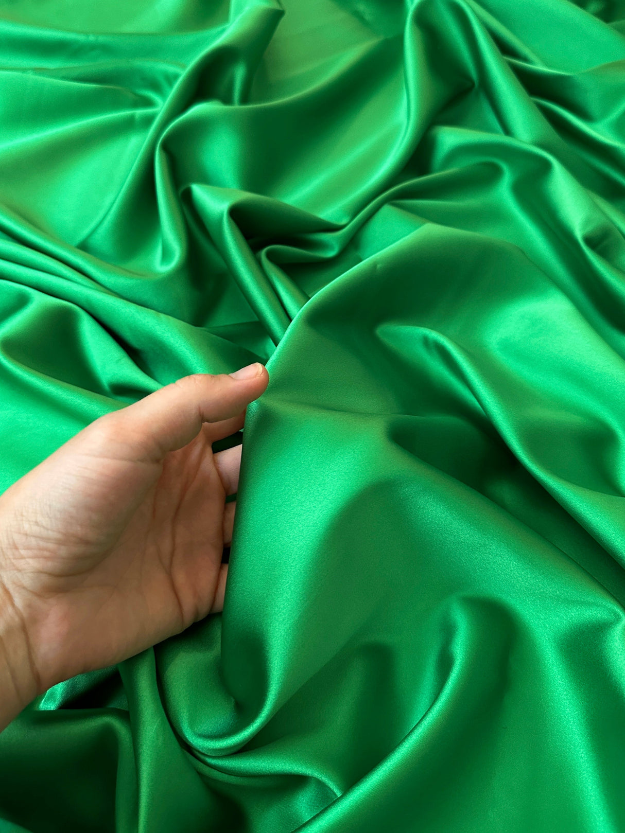 Stretch Crepe Back Satin Emerald Green