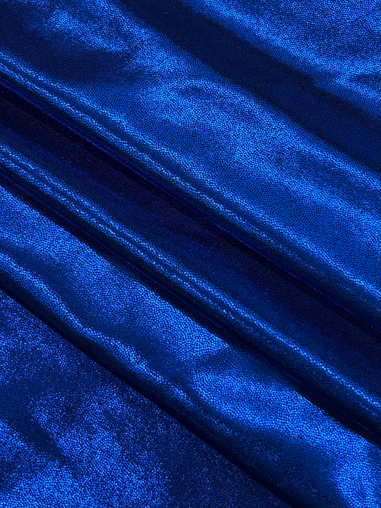 Blue Mystique Spandex Fabric - Blue Metallic Holographic, 60" Width (1 Yard)