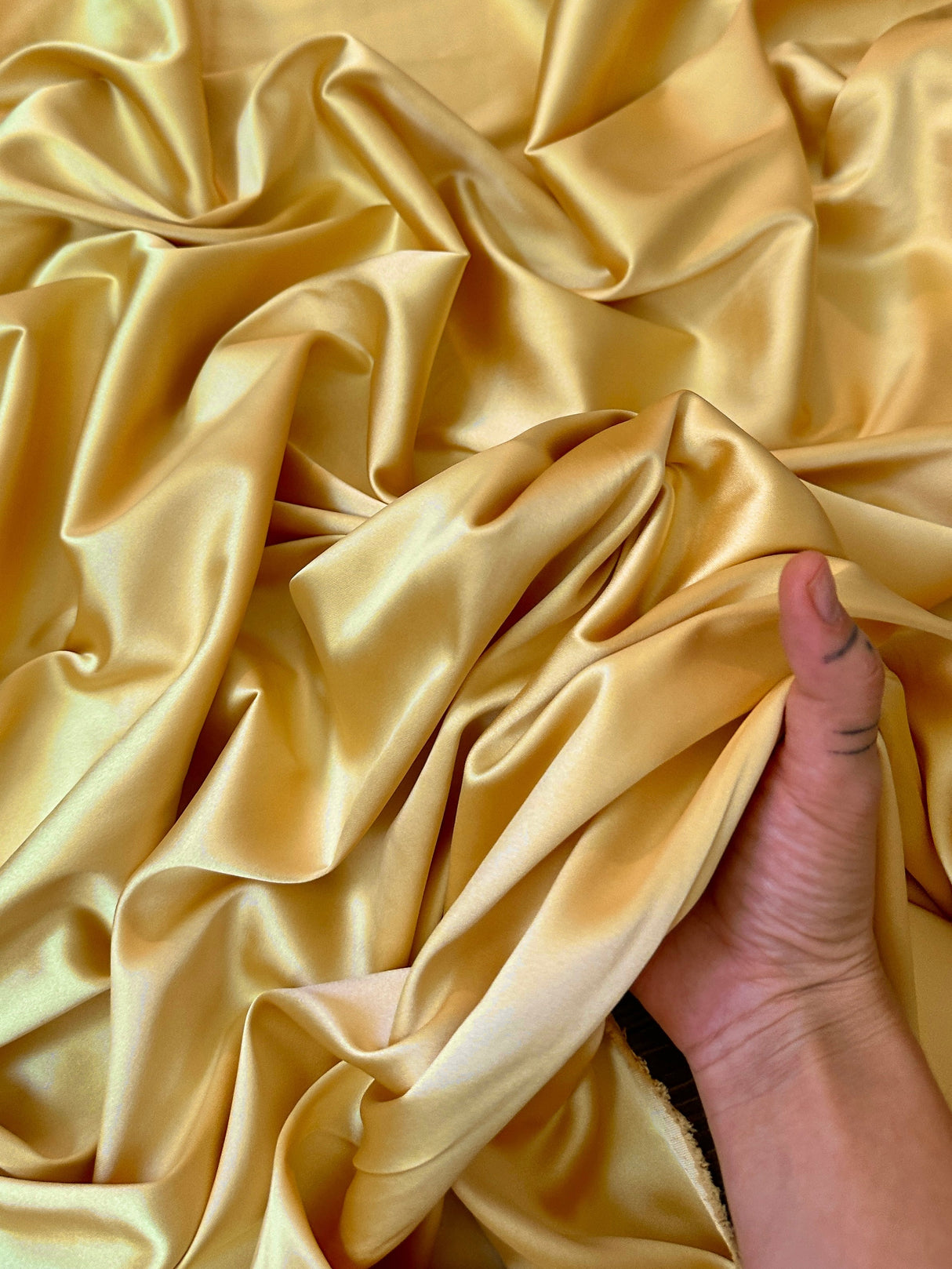 Stretch Crepe Back Satin Golden Yellow