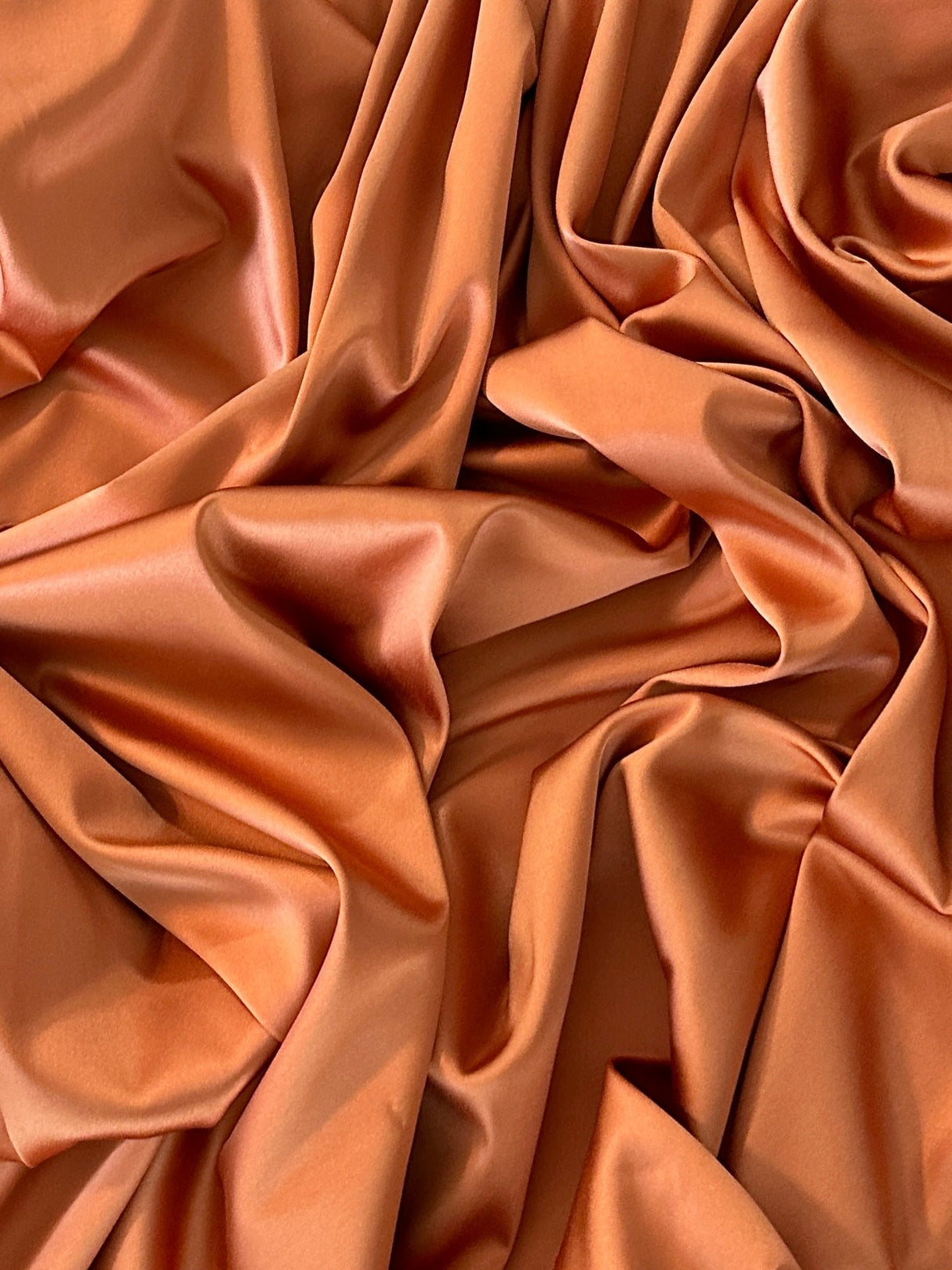 Stretch Crepe Back Satin Burnt Orange