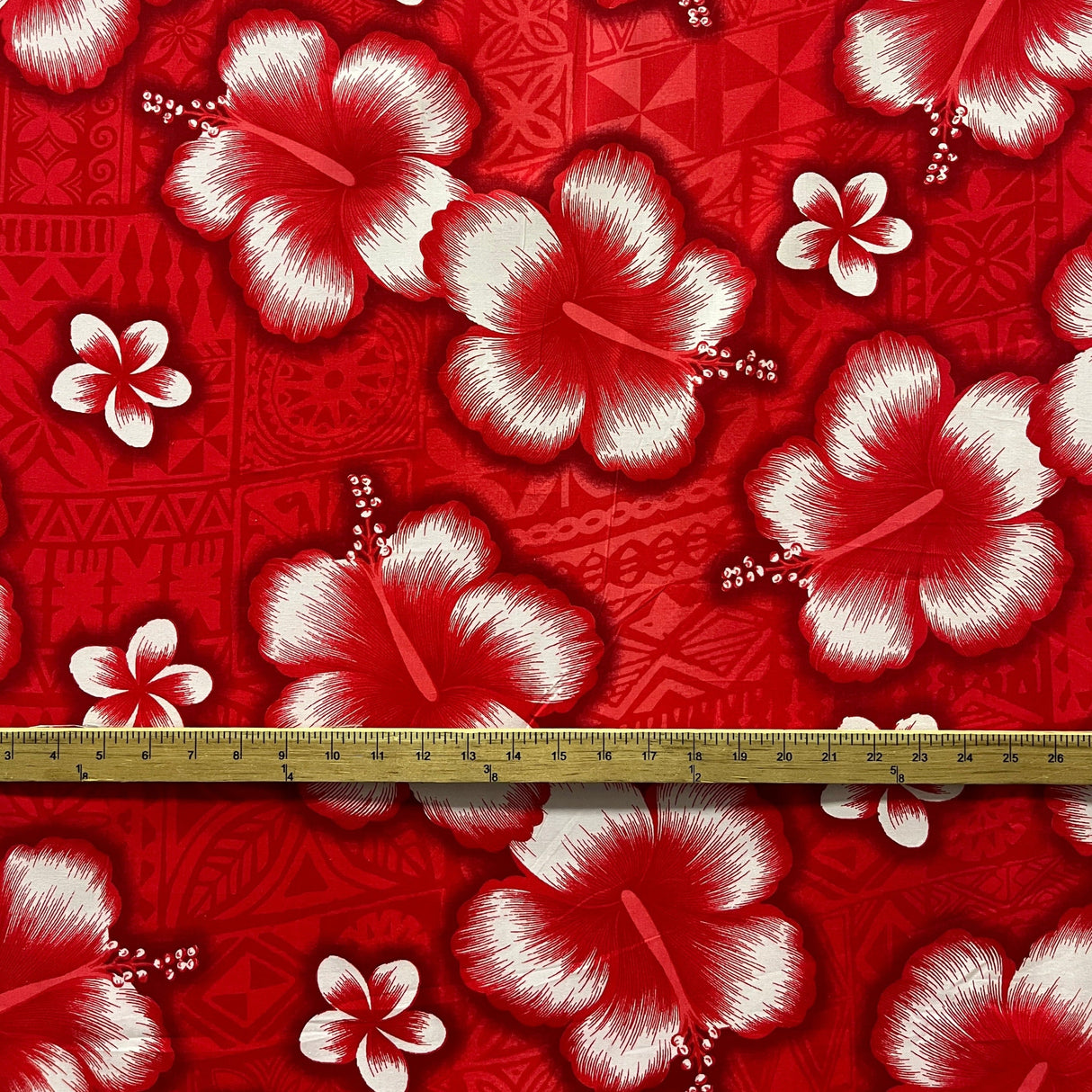 Cotton Hibiscus Tropical Print Fabric
