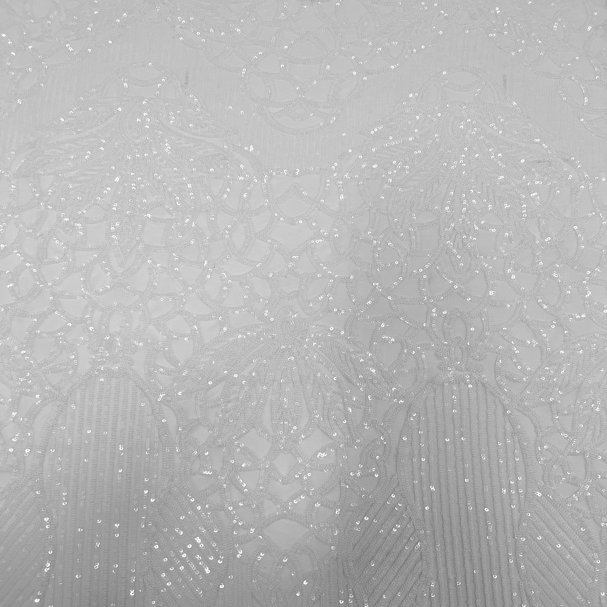 Stretch Sequins Fabric with Mesh Backing