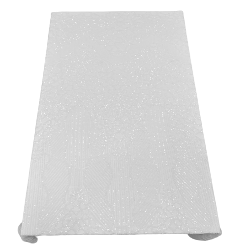 Stretch Sequins Fabric with Mesh Backing