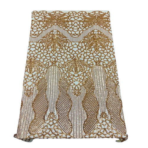 Stretch Sequins Fabric with Mesh Backing