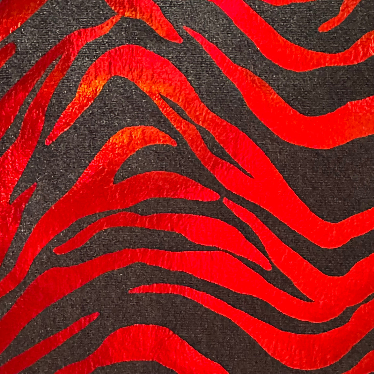 Holographic Zebra Stretch Velvet Fabric 60"