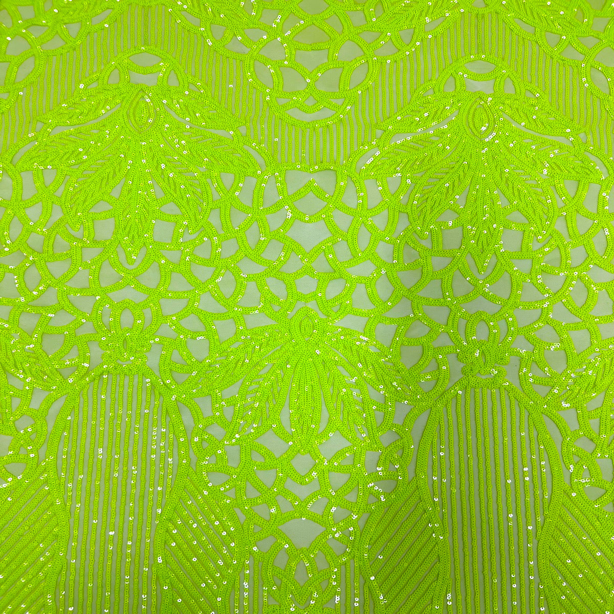Stretch Sequins Fabric with Mesh Backing