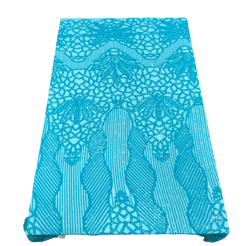 Stretch Sequins Fabric with Mesh Backing