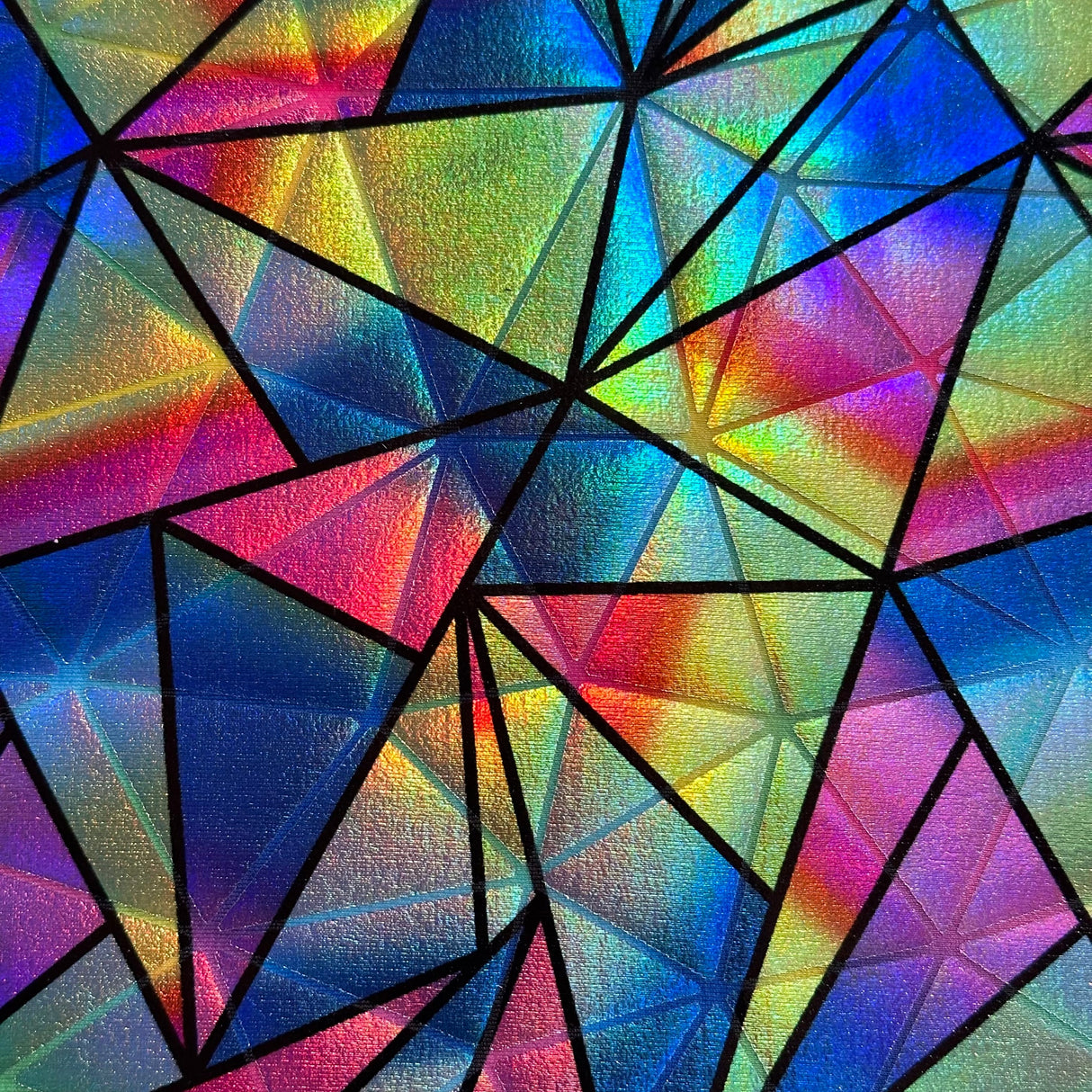Poly Spandex Hologram Prism Foil Fabric 60"
