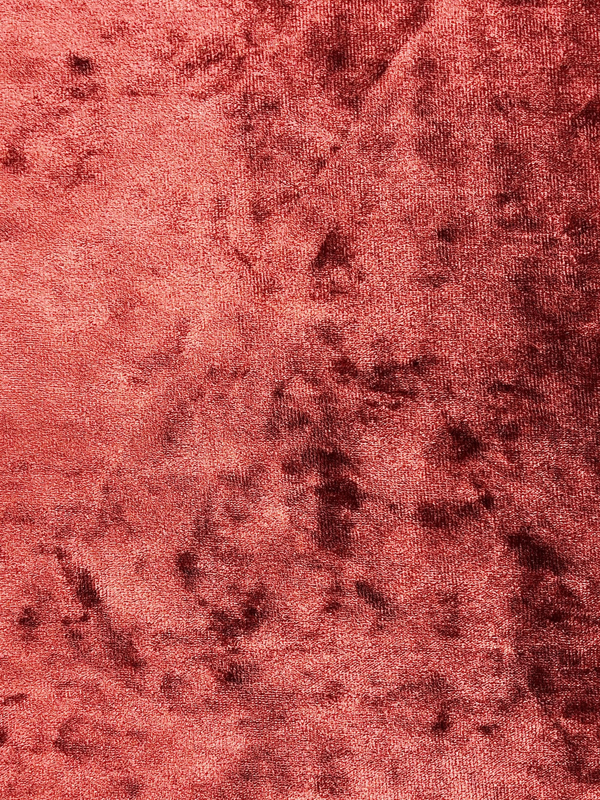 Rust Crushed Velvet Fabric - Rust, Crushed Velvet, 4-Way Stretch, 36" Width (1 Yard)