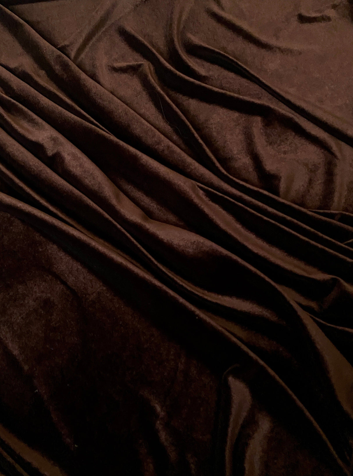 Stretch Velvet Chocolate Brown