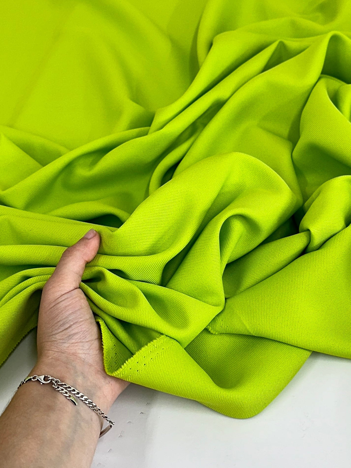 Stretch Gabardine Lime Green