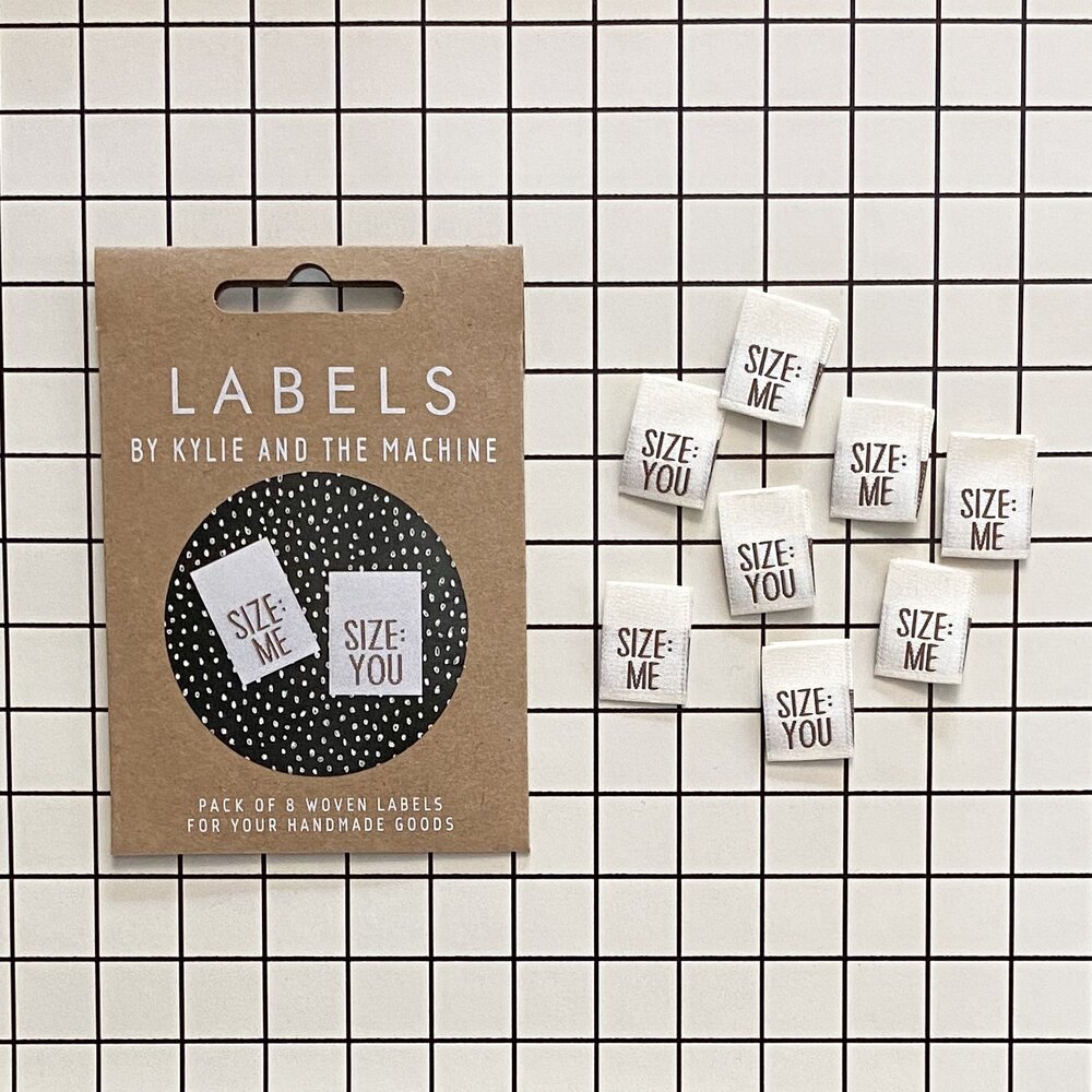 Woven Labels Size:Me/You 8 Pack