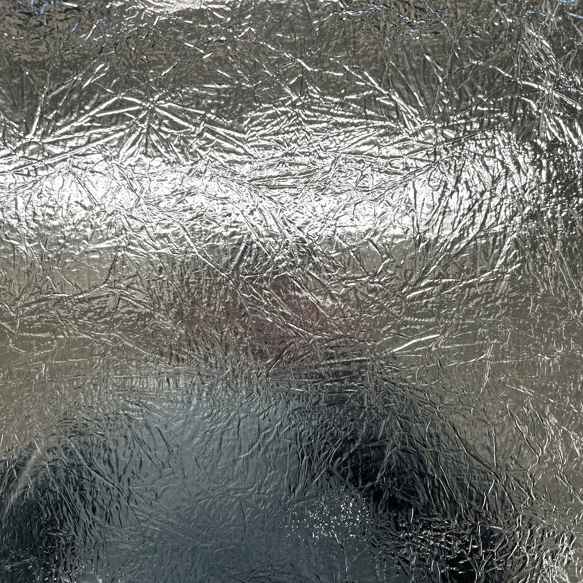 Chrome Mirror Reflective Vinyl Fabric Crushed Distressed Foil