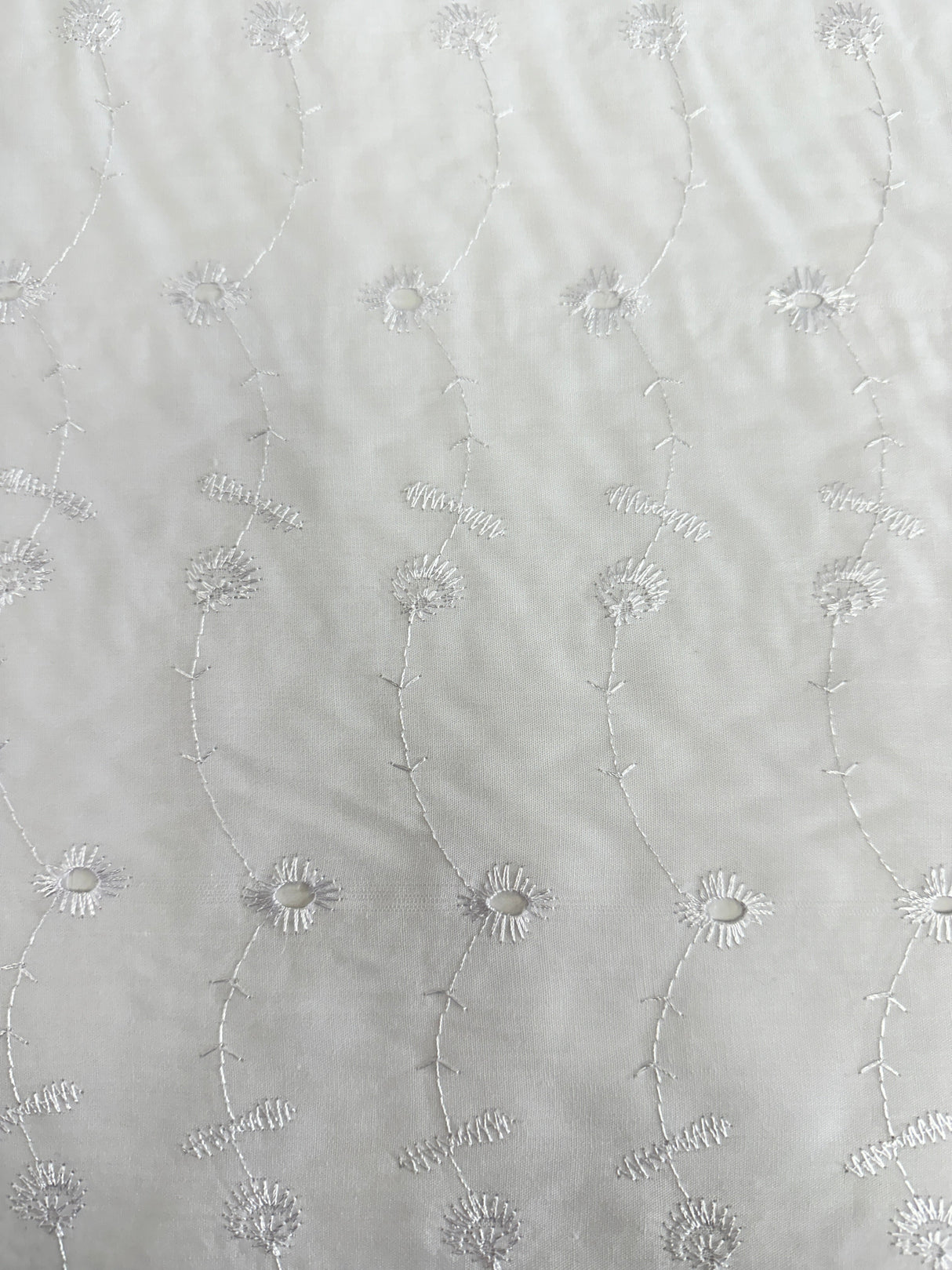Cotton Embroidered Eyelet White