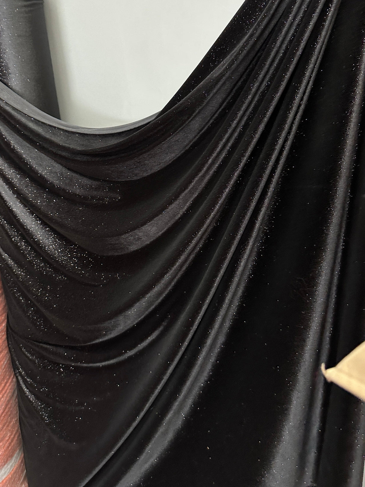 Black Shimmery Stretch Velvet