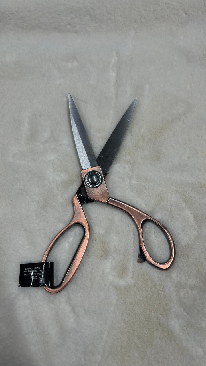 Professional Tailor Scissors Stainless Steel Fabric - Chrome Gold, Brushed Copper, Chrome Silver, Brushed Nickel, 8" Length, 2.35" Width, 0.79" Height