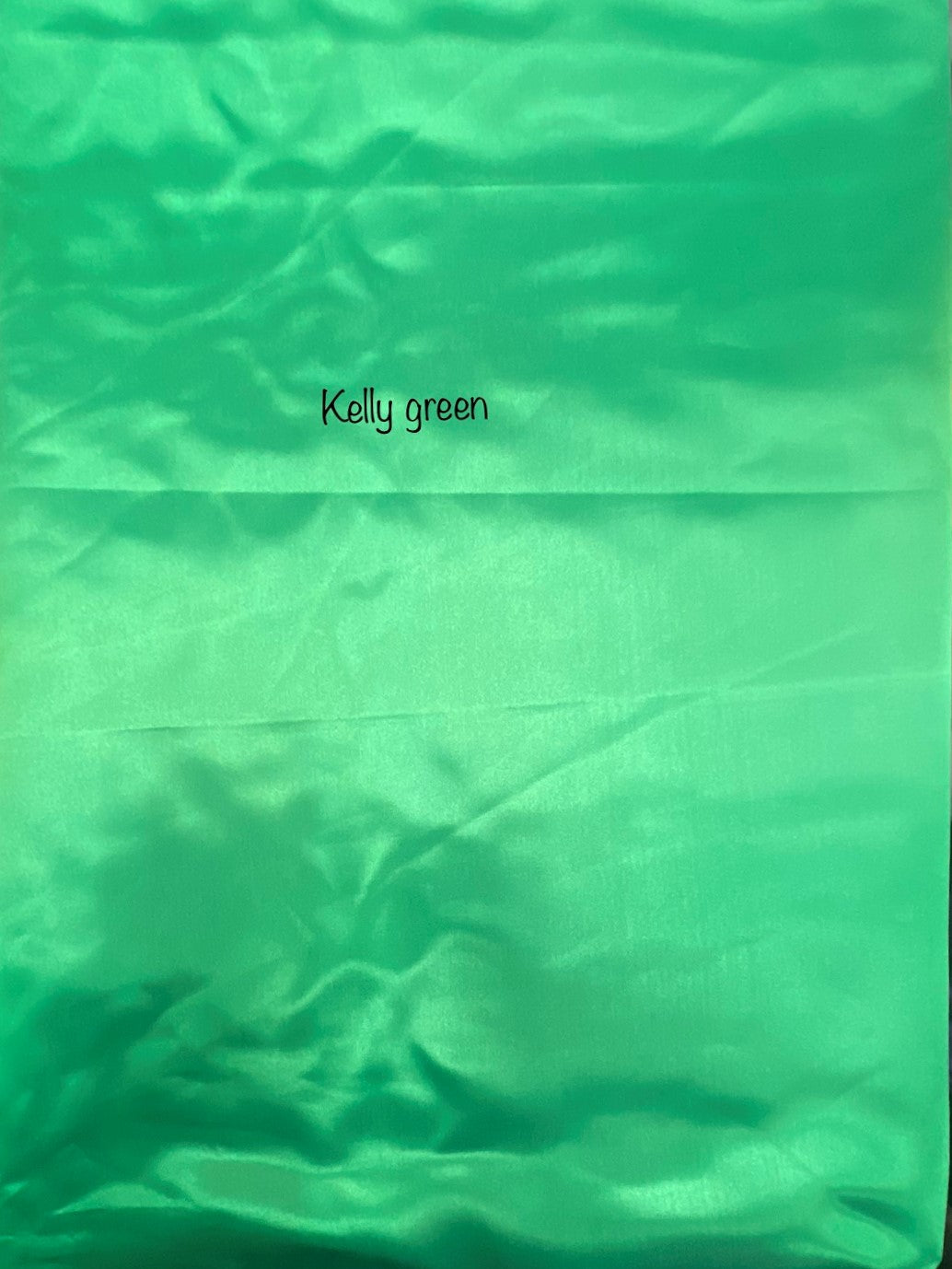 Kelly Green Polyester Bridal Satin Fabric - Kelly Green, Sheen, 58"-60" Width (1 Yard)