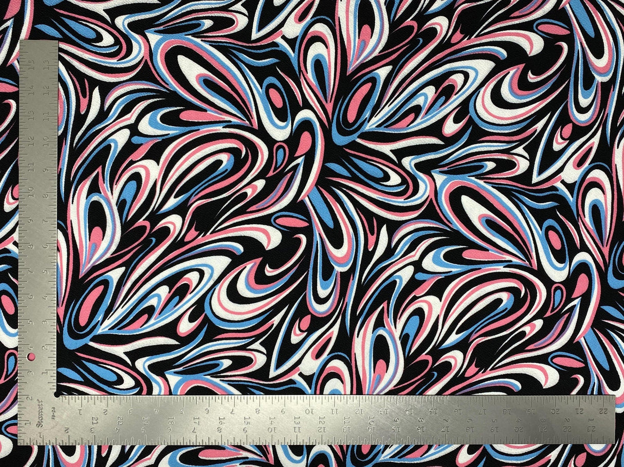 1 yard Liverpool knit geometric print fabric for skirts tops cardigans and crafts 60 inches wide