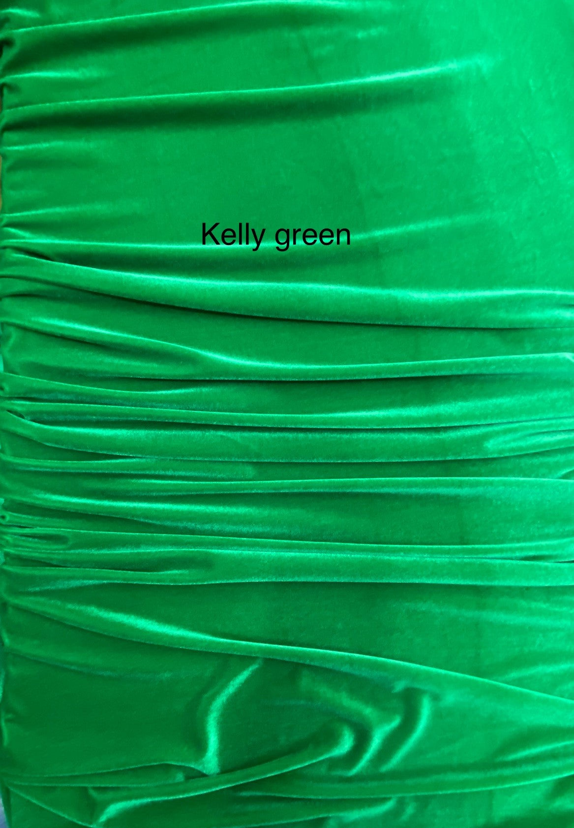 Kelly Green Stretch Velvet Fabric - Kelly Green, 58"-60" Width (1 Yard)