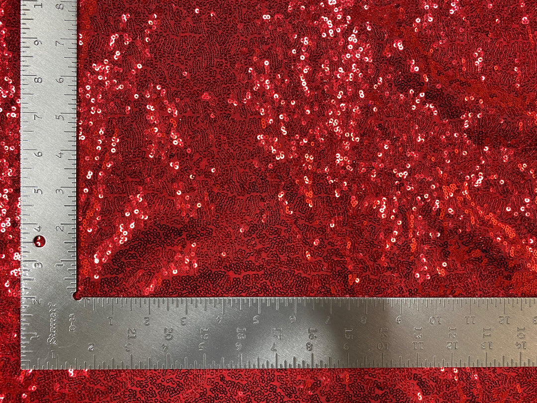 1 Yard 3mm Mini Shiny Sequins on Poly Spandex Mesh Fabric Sparkly Stretch 60 Inch Width