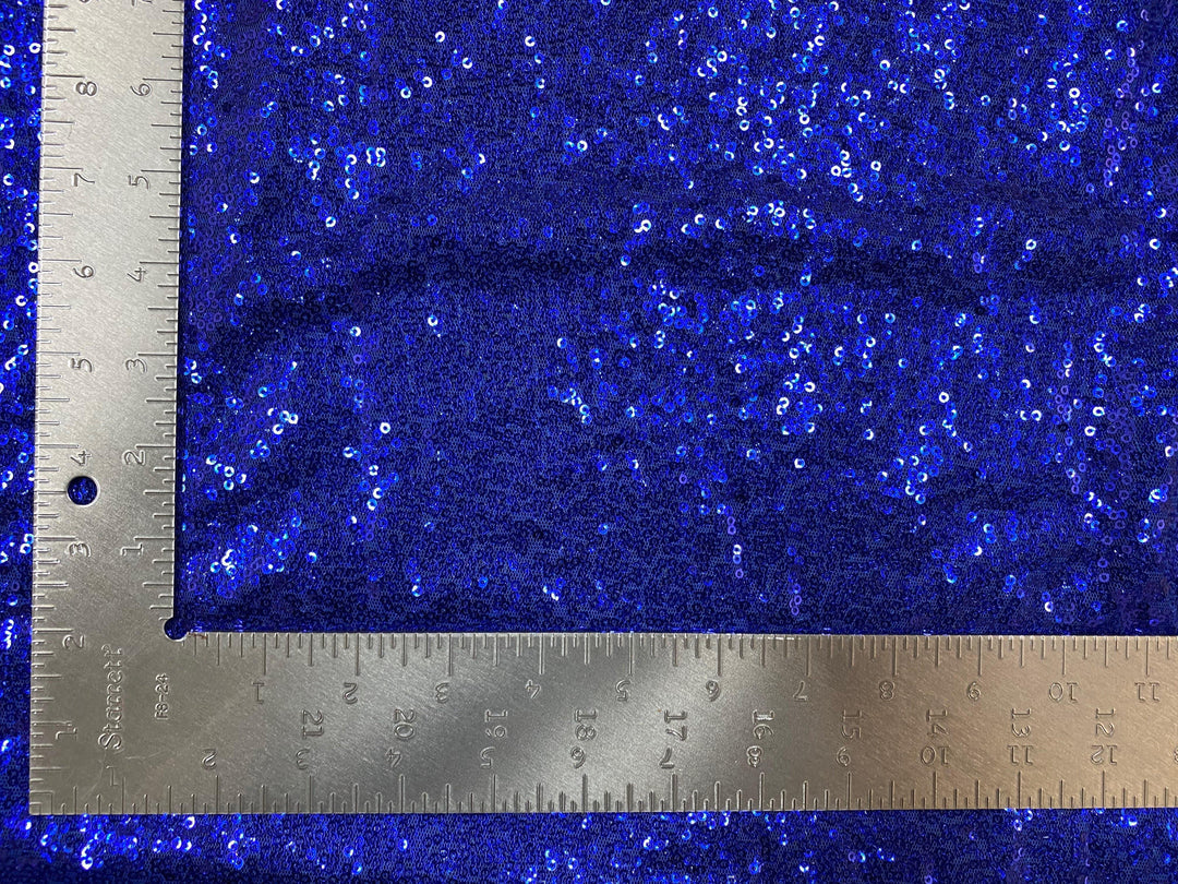 1 Yard 3mm Mini Shiny Sequins on Poly Spandex Mesh Fabric Sparkly Stretch 60 Inch Width