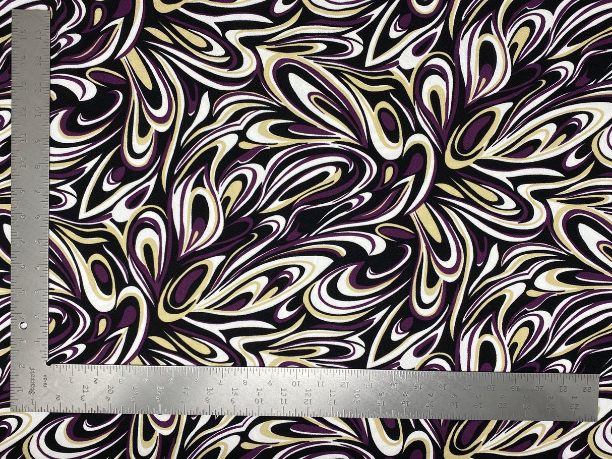 1 yard Liverpool knit geometric print fabric for skirts tops cardigans and crafts 60 inches wide