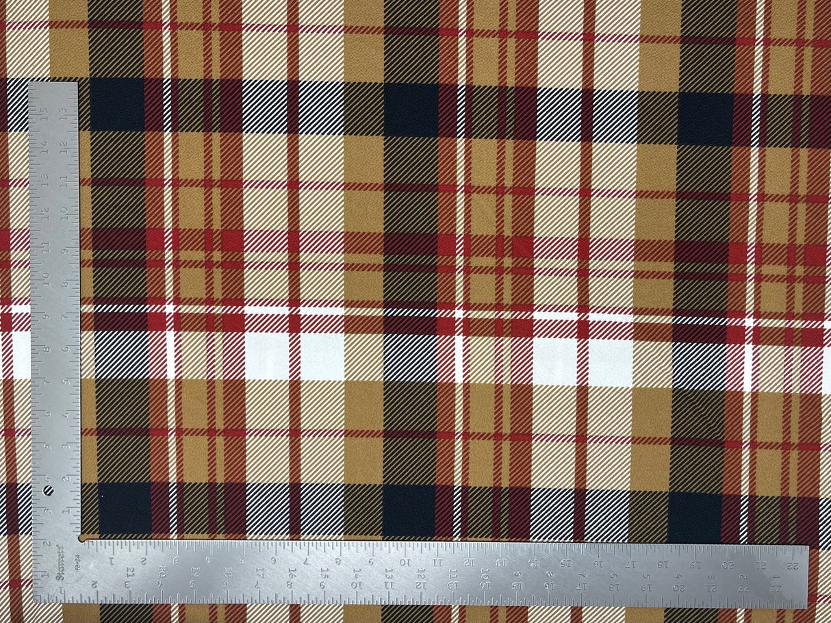 1 yard Liverpool plaid print knit fabric soft stretch material for skirts dresses tops 60 inches wide