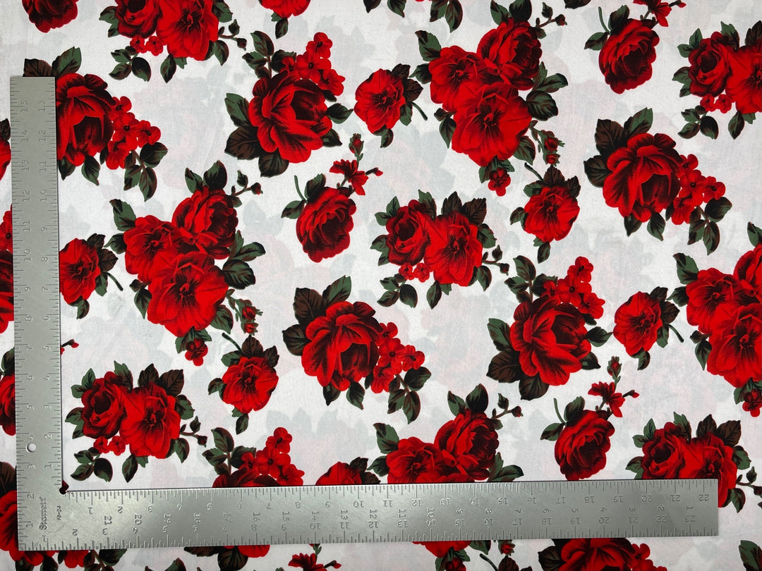 1 Yard ITY Knit Floral Print Fabric for Dresses and Apparel 60 Inches Wide