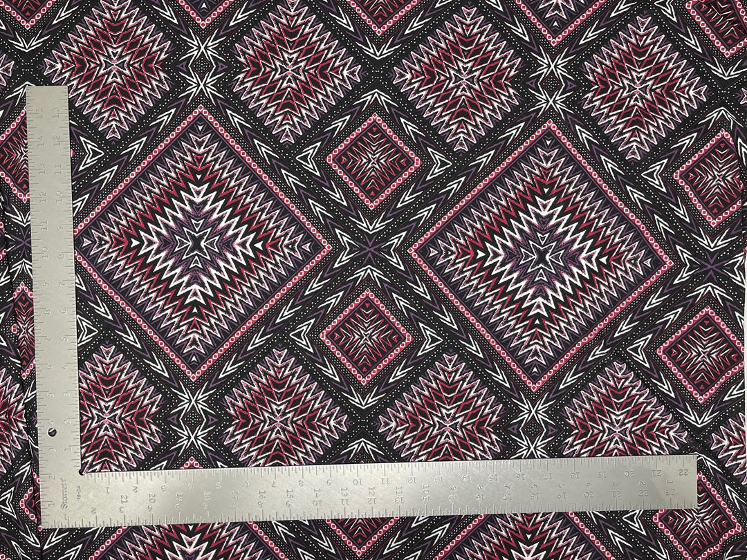 1 Yard ITY Knit Geometric Print Fabric for Apparel and Accessories 60 Inches Wide