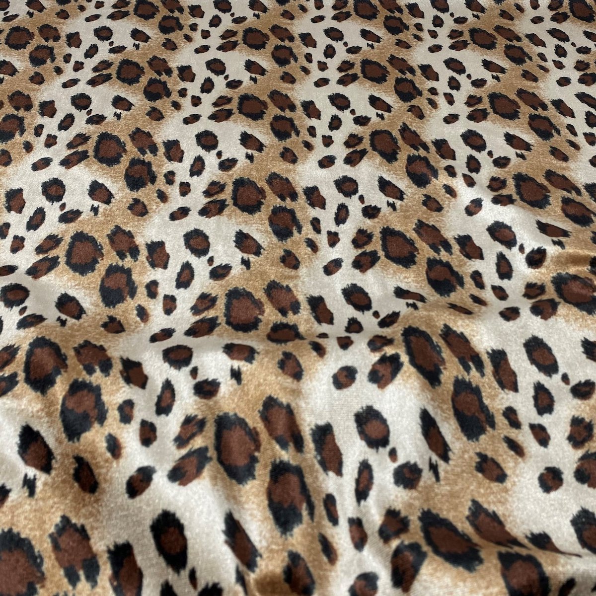 Stretch Velvet Fabric Leopard Print 60" Wide