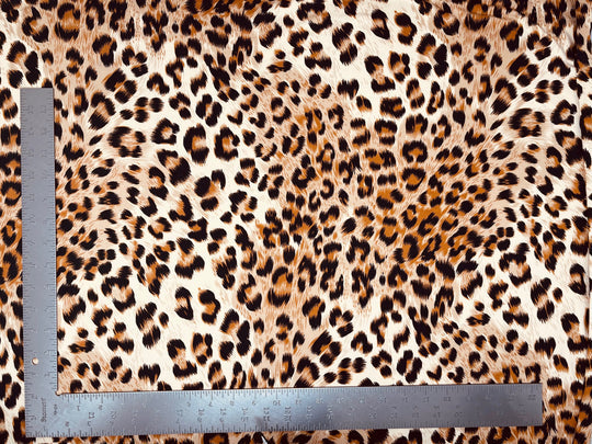 1 Yard Animal Print DTY Brushed Knit Fabric – 60 Inch Wide, Soft Stretch for Stylish Wearables